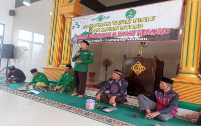 PCNU Banjarbaru Bersama YP Al-Maarif Sidoharjo Way Panji Gelar Kegiatan Santunan Anak Yatim